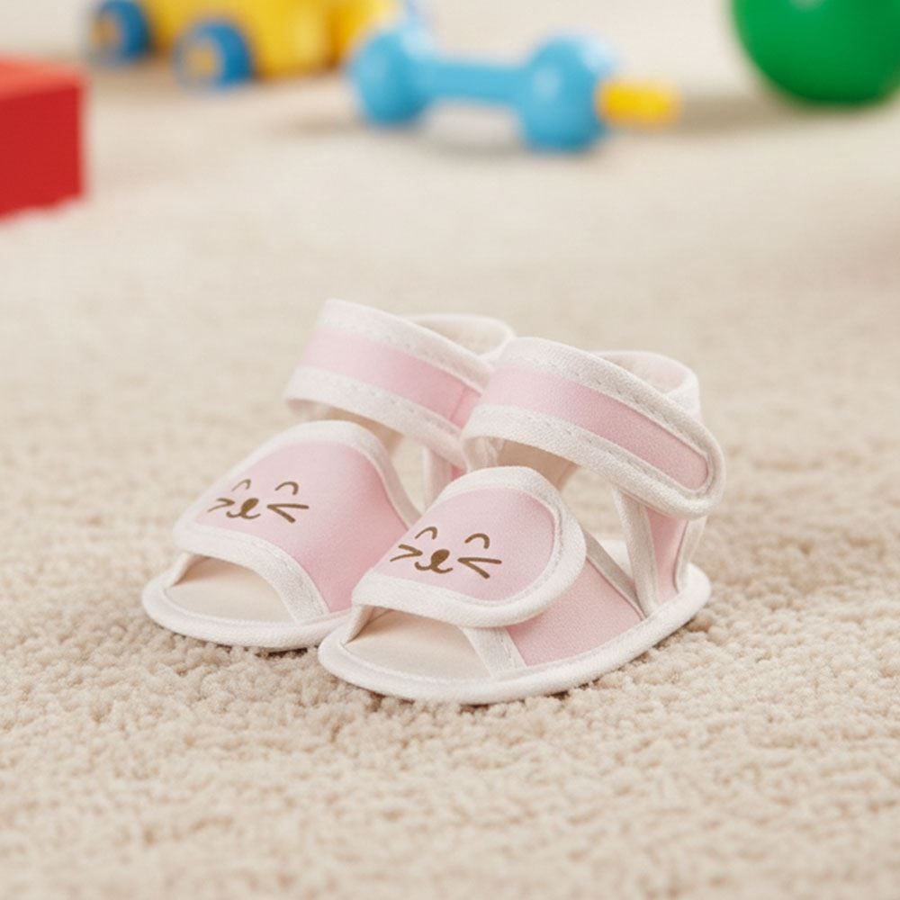 Sandália Bebê Menina Com Velcro 0 a 8 Meses Yoyo Baby