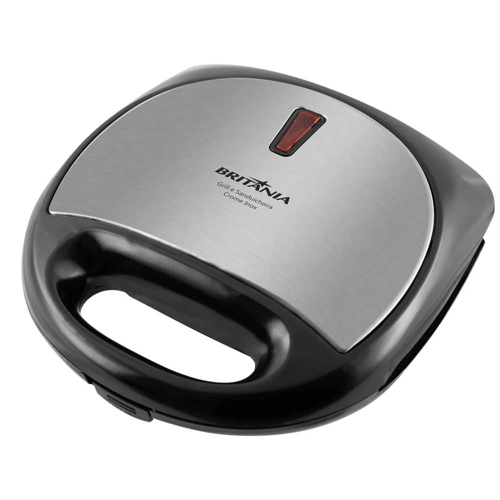Sanduicheira e Grill Detalhe Inox Crome N Britânia
