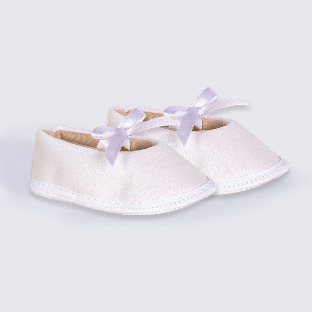 Sapatilha Bebê Menina Com Glitter 0 a 8 Meses Yoyo Baby