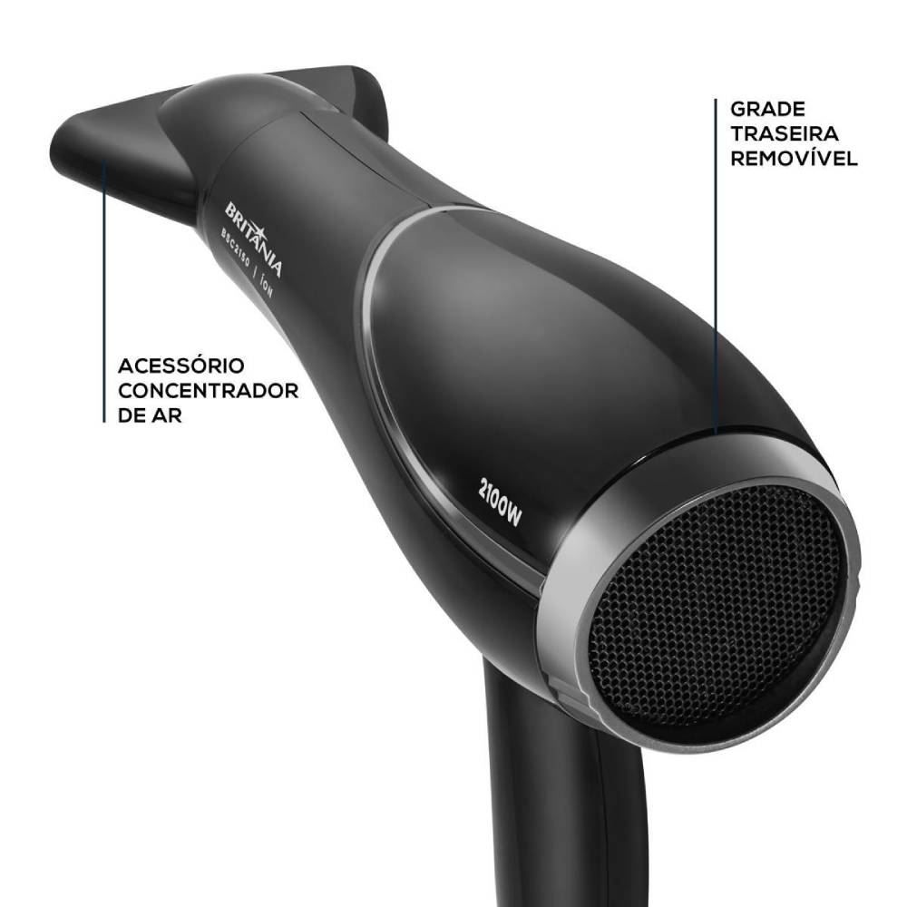 Secador De Cabelos Britânia 2100W Bsc2150 - Bivolt