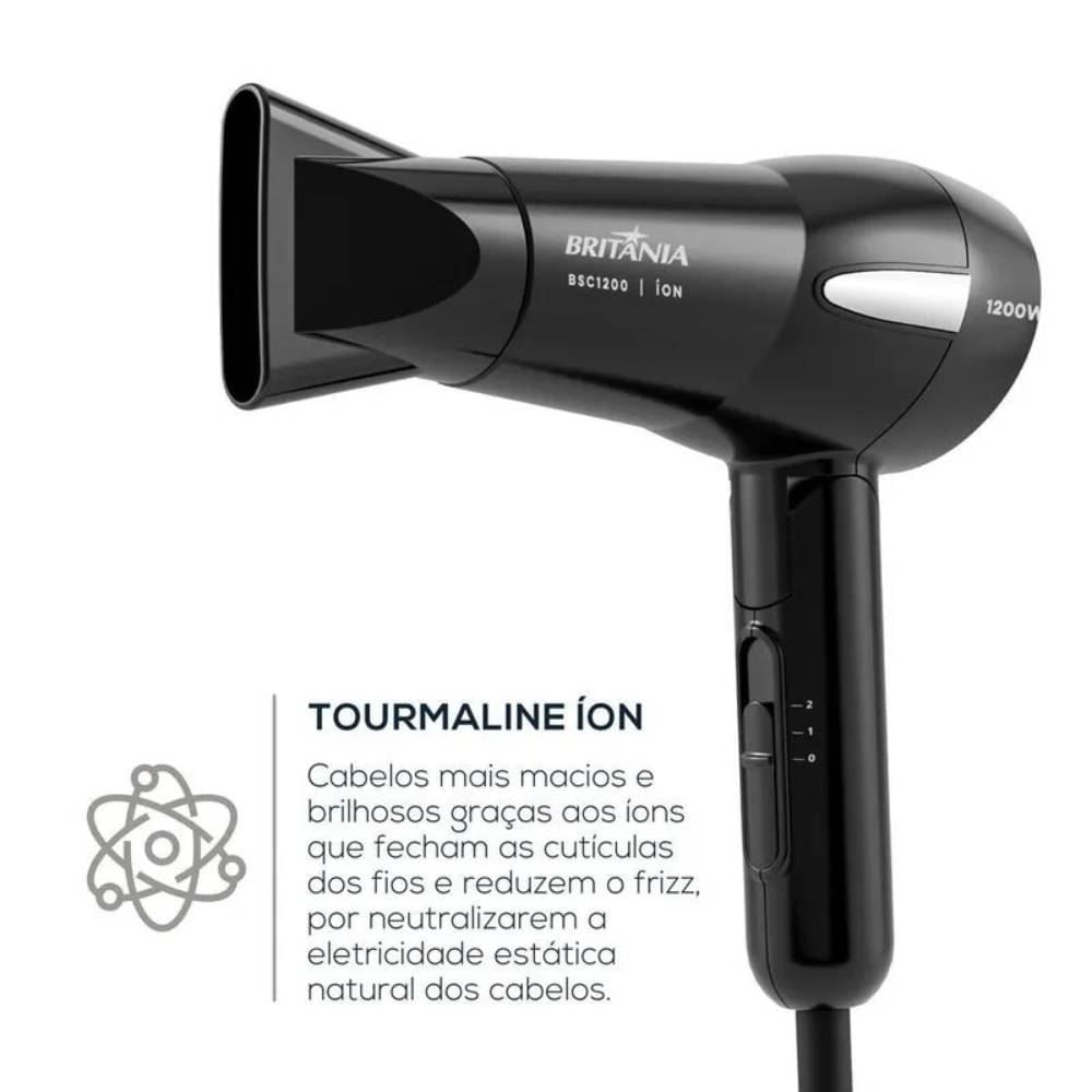 Secador De Cabelos Britânia Travel 1200W Bsc1200 - Bivolt