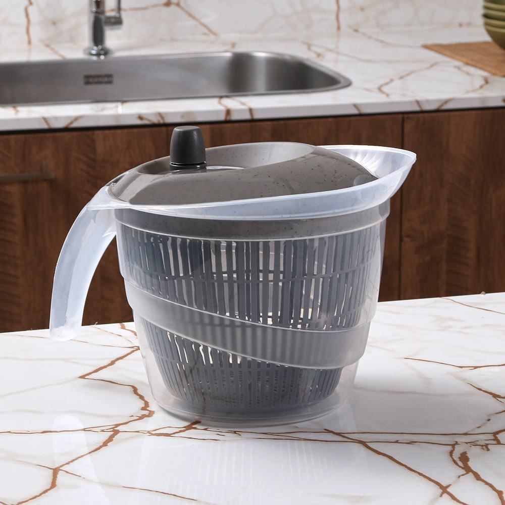 Secador De Saladas Plasútil 2,8 Litros - Cinza Marmorizado