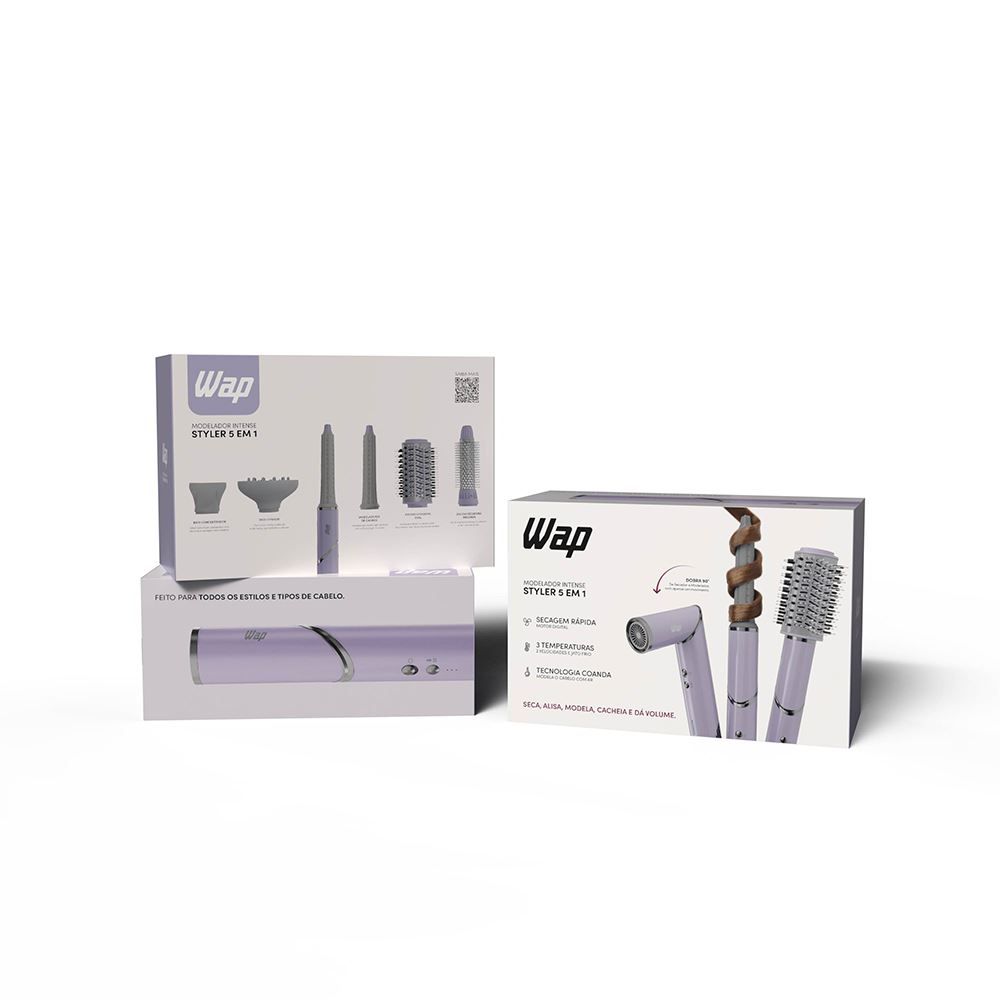 Secador e Modelador Wap Intense Styler ws1600 Digital 5 em 1