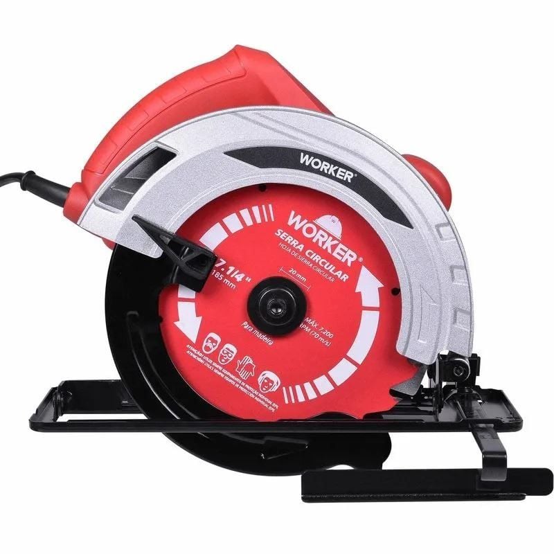 Serra Circular Elétrica Worker 1300W 185mm