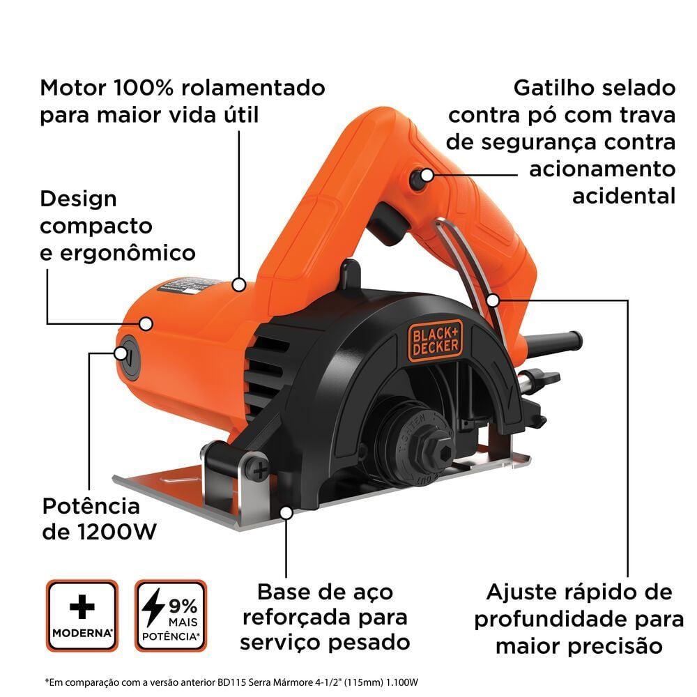 Serra Mármore Black And Decker 1200W BES41200