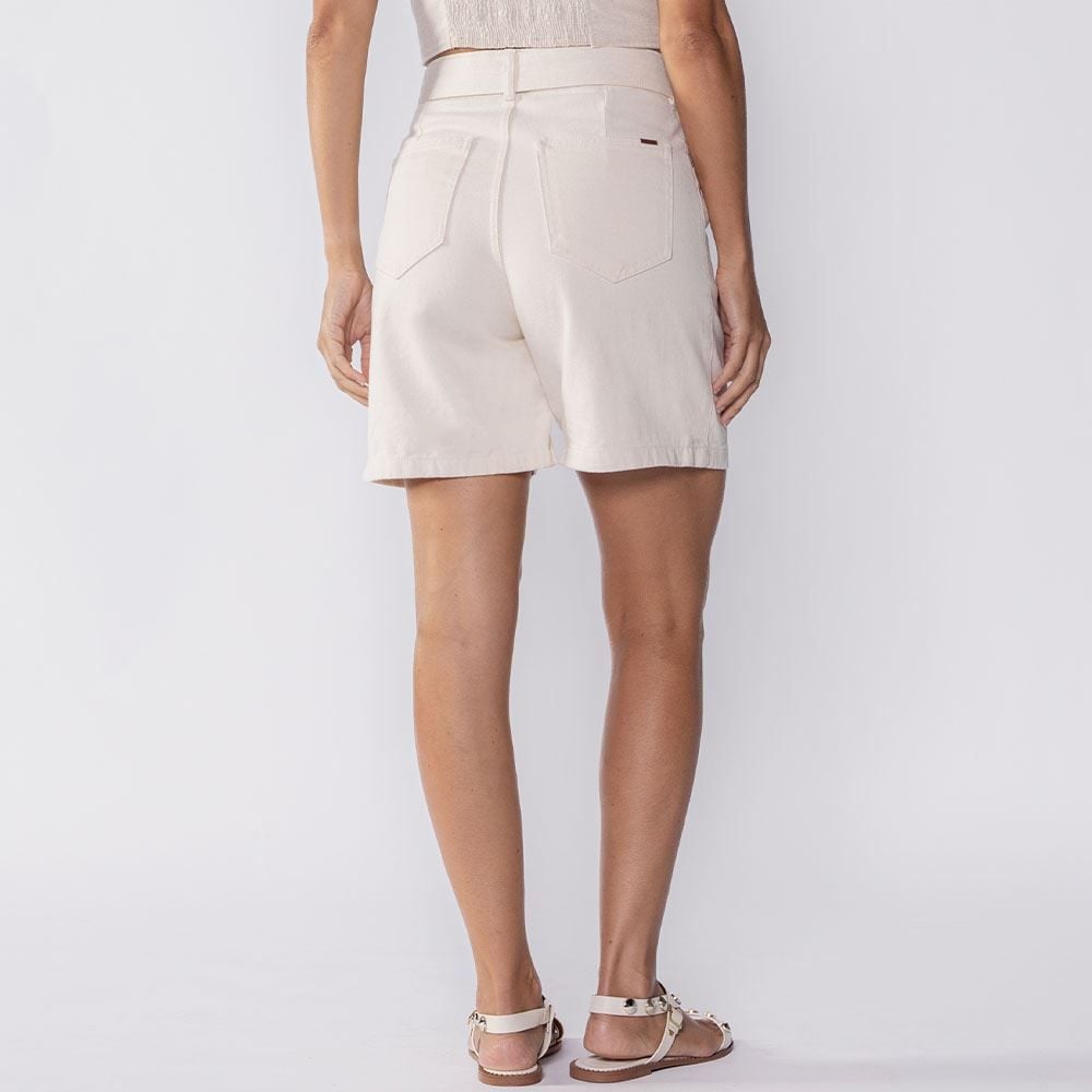 Short Feminino Com Cinto Patricia Foster