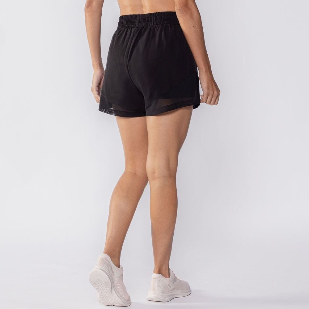 Short Fitness Feminino Duplo Com Bolso Scream