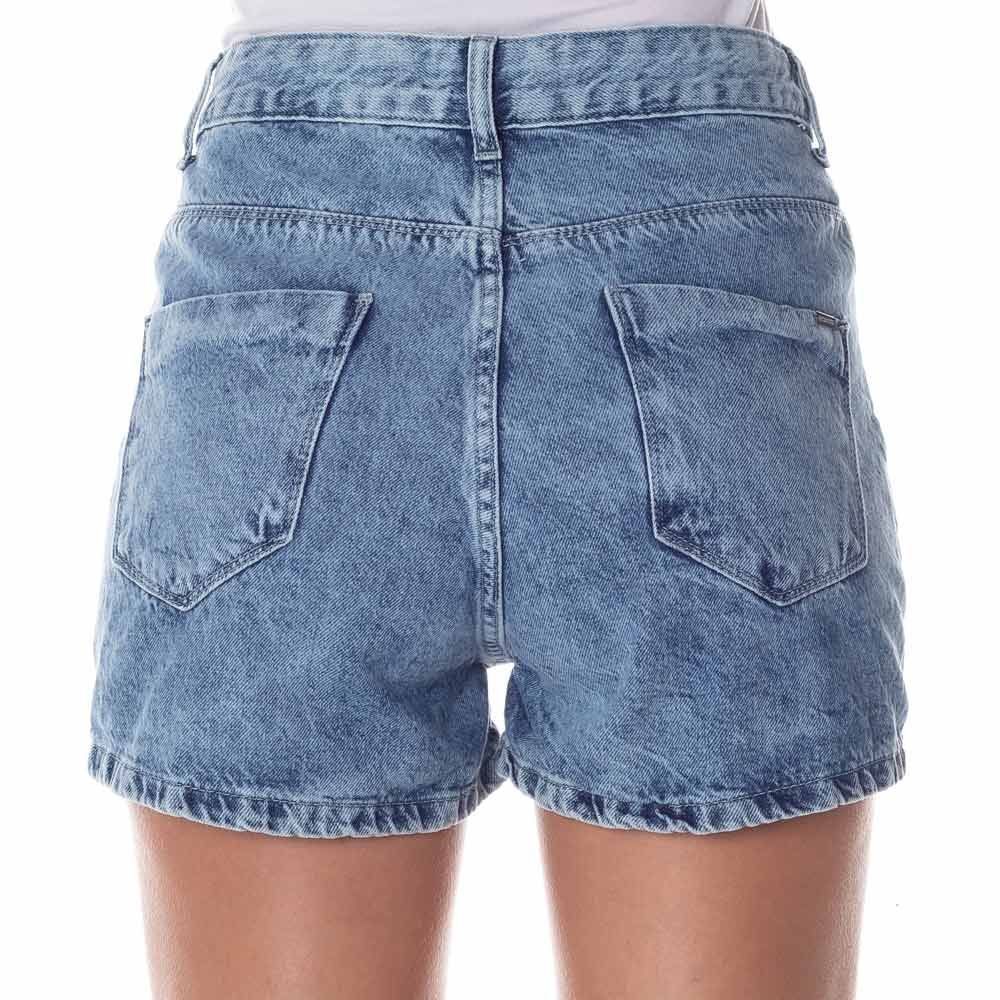 Short Jeans Boyfriend Marmorizado Patrícia Foster