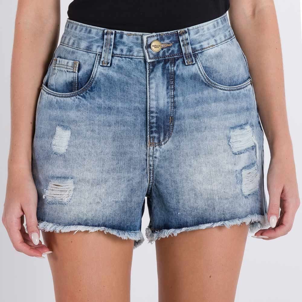 Short Jeans com Rasgos Patrícia Foster