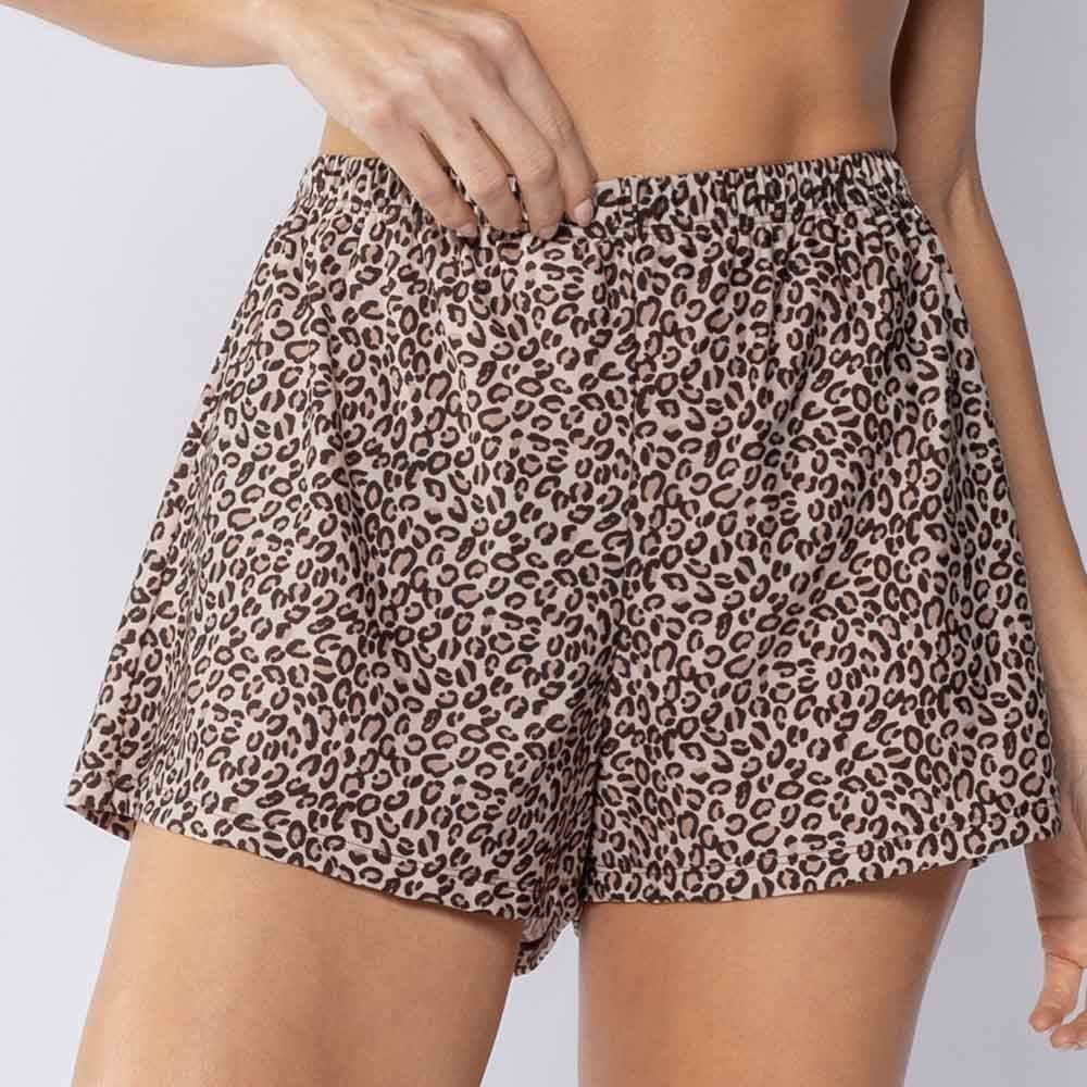 Short Saída De Praia Feminino Onça Boby Blues
