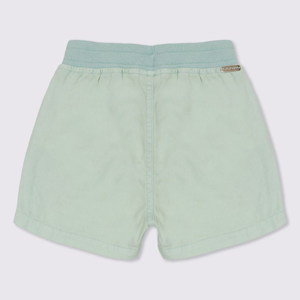 Shorts 1 a 3 anos de Sarja Cat Bordado Yoyo Kids