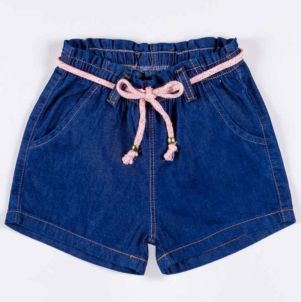 Shorts 1 a 3 anos Jeans + Cinto Yoyo Kids