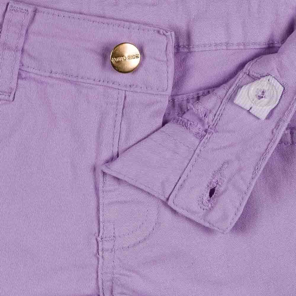 Shorts 1 a 3 anos Sarja Barra com Babados Yoyo Kids