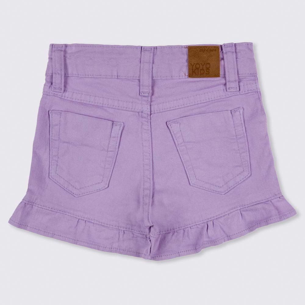 Shorts 1 a 3 anos Sarja Barra com Babados Yoyo Kids