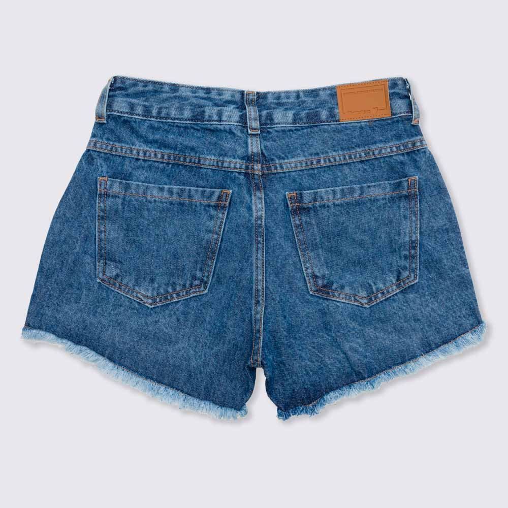 Shorts 12 a 16 anos Jeans Mom Marmorizado Marmelada