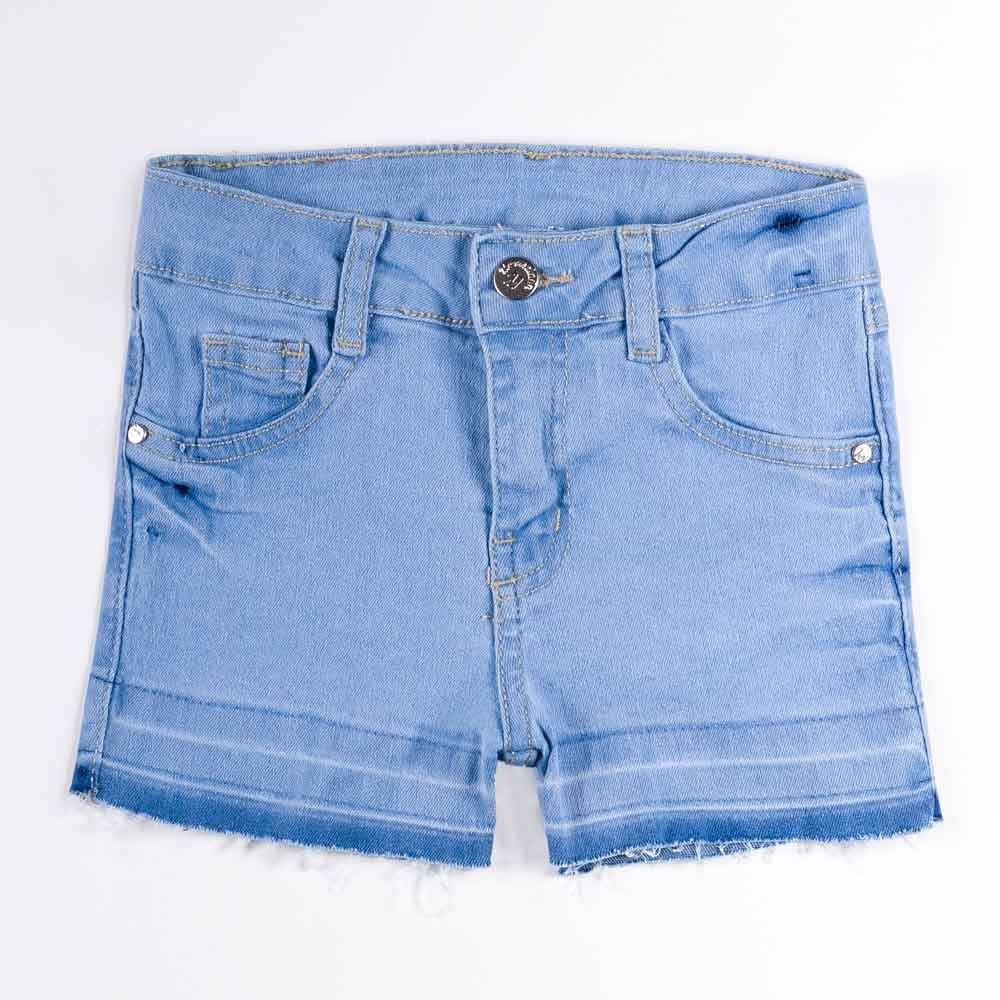 Shorts 4 a 10 anos Jeans + Barra Sombra Marmelada