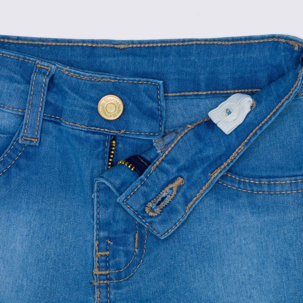Shorts 4 a 10 anos Jeans Barra Virada Marmelada