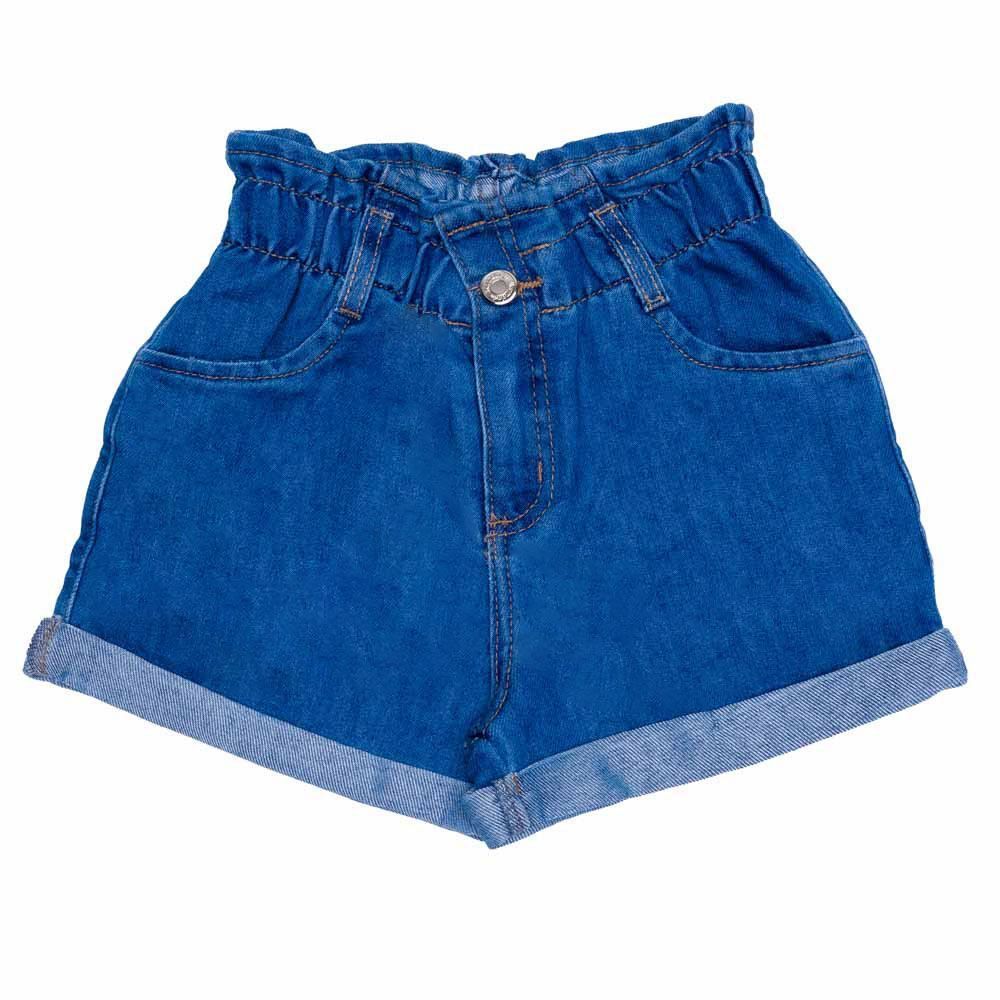 Shorts 4 a 10 anos Jeans Clochard Barra Dobrada Marmelada