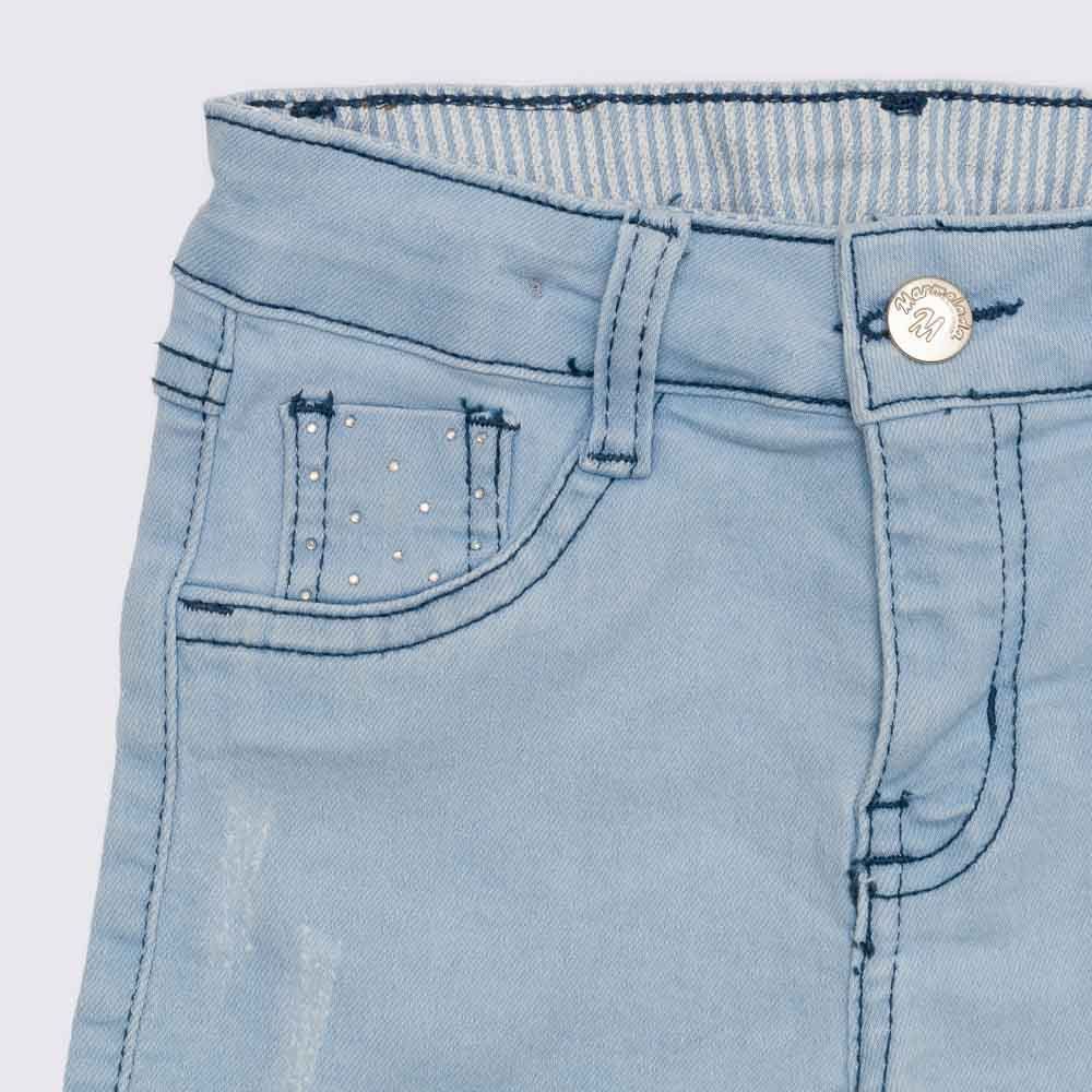 Shorts 4 a 10 anos Jeans com Barra Desfiada Marmelada