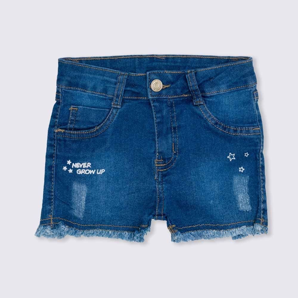 Shorts 4 a 10 anos Jeans Never Grow Up Marmelada