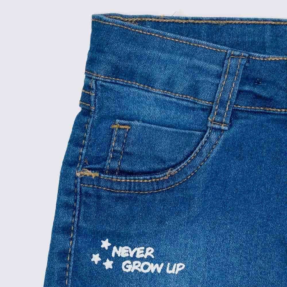 Shorts 4 a 10 anos Jeans Never Grow Up Marmelada