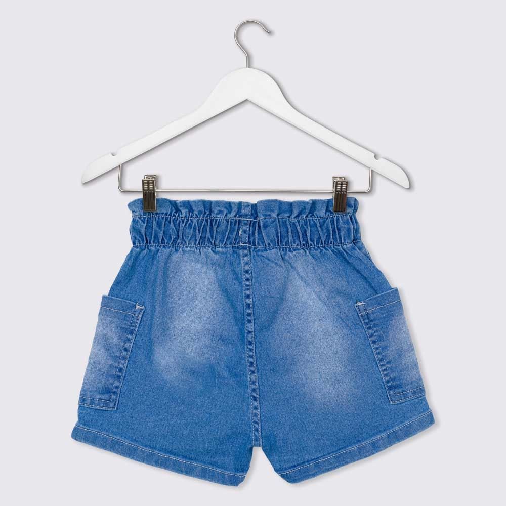 Shorts 4 a 10 anos Jeans Paperbag Marmelada