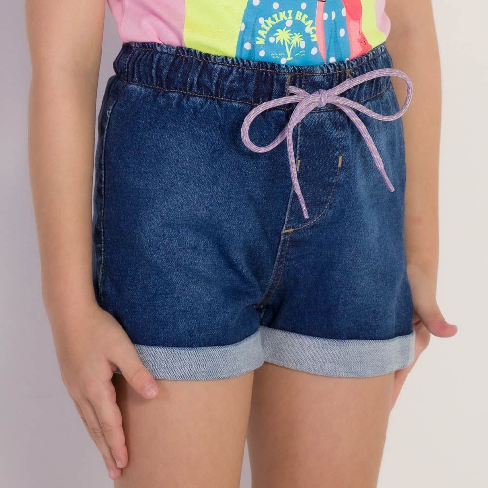 Shorts 4 a 10 anos Menina Jeans Jogger Marmelada