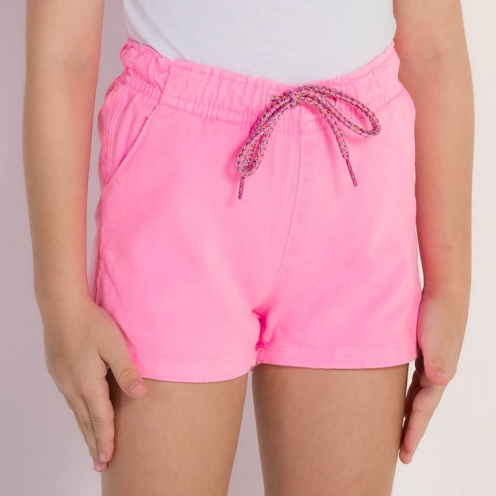 Shorts 4 a 10 anos Menina Sarja Jogger Marmelada