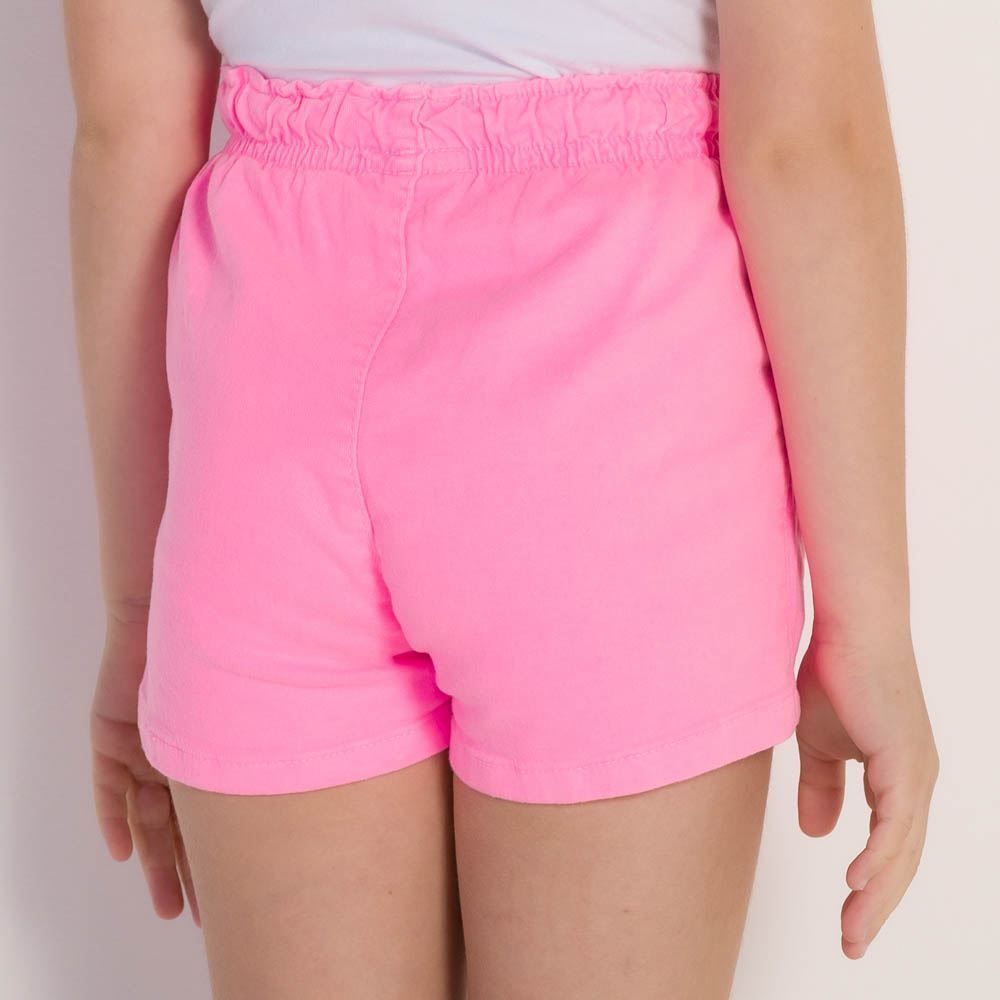 Shorts 4 a 10 anos Menina Sarja Jogger Marmelada