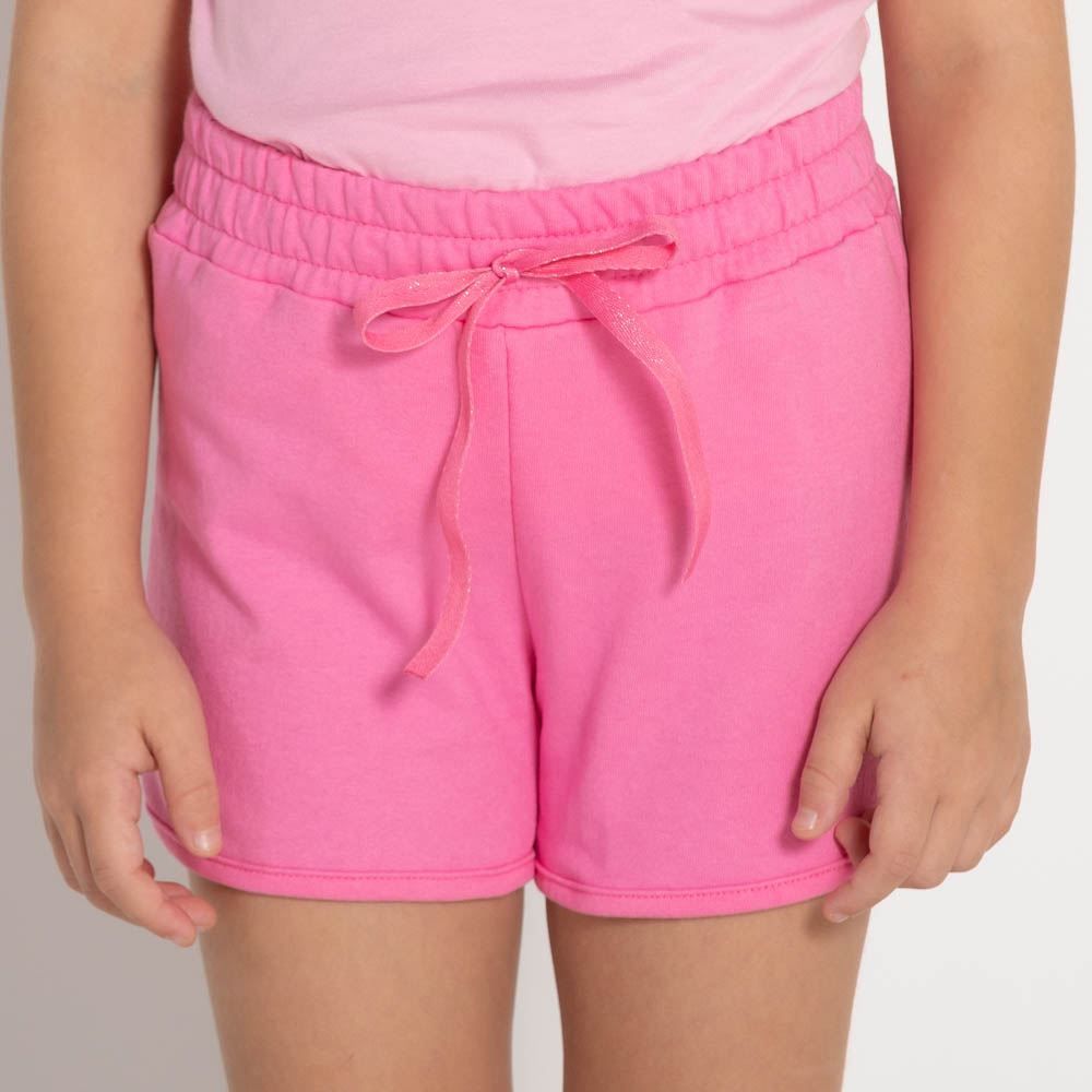 Shorts 4 a 10 anos Moletinho Love Summer Marmelada