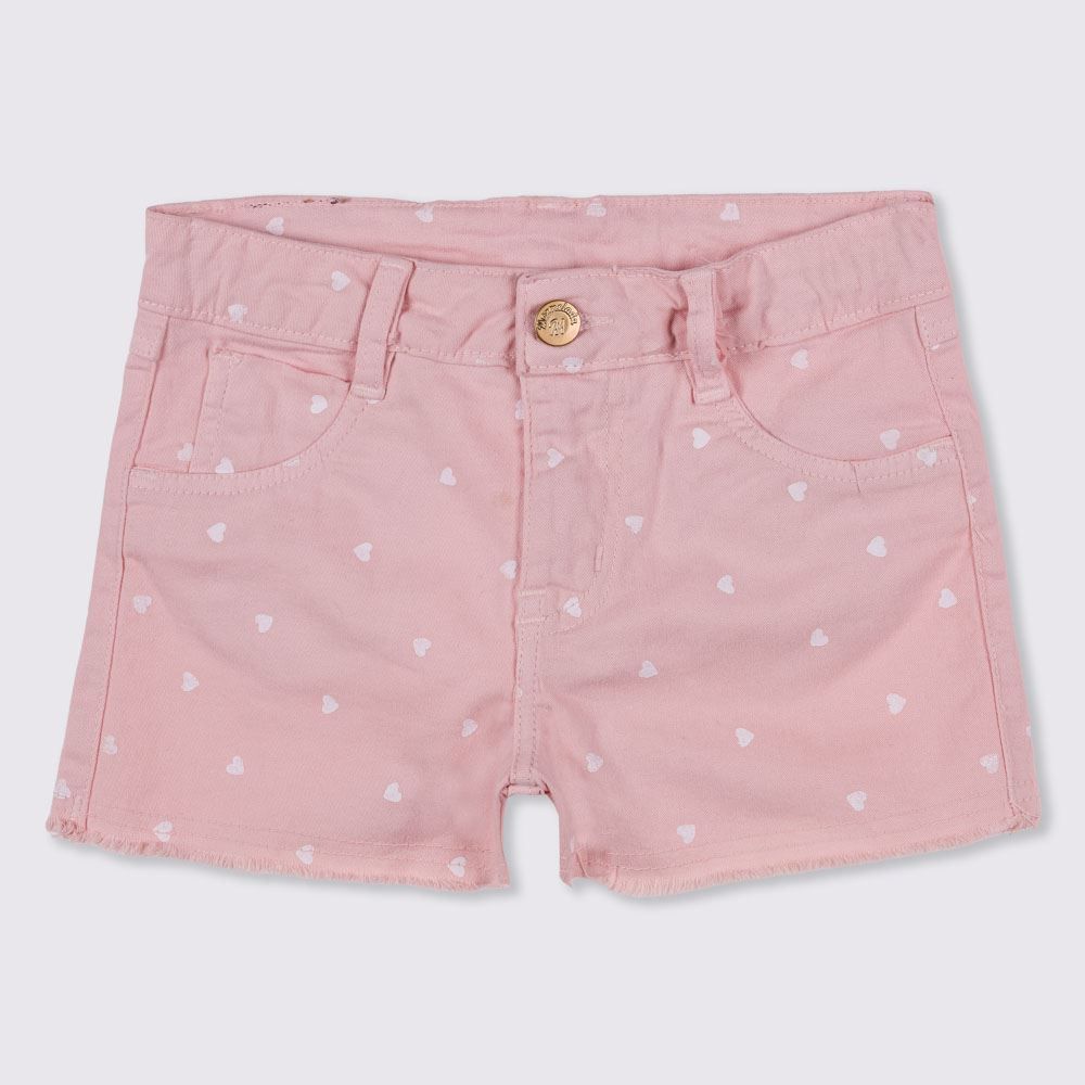 Shorts 4 a 10 anos Sarja Barra Desfiada Marmelada