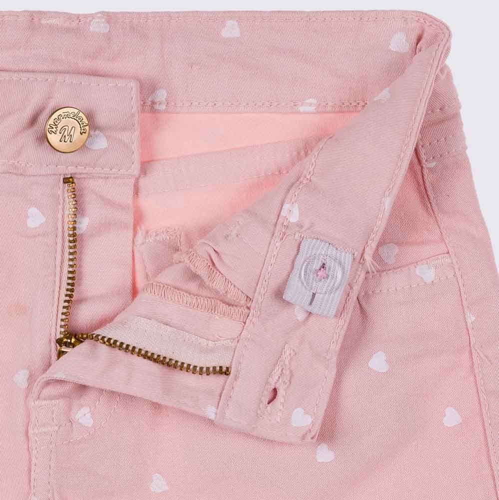 Shorts 4 a 10 anos Sarja Barra Desfiada Marmelada