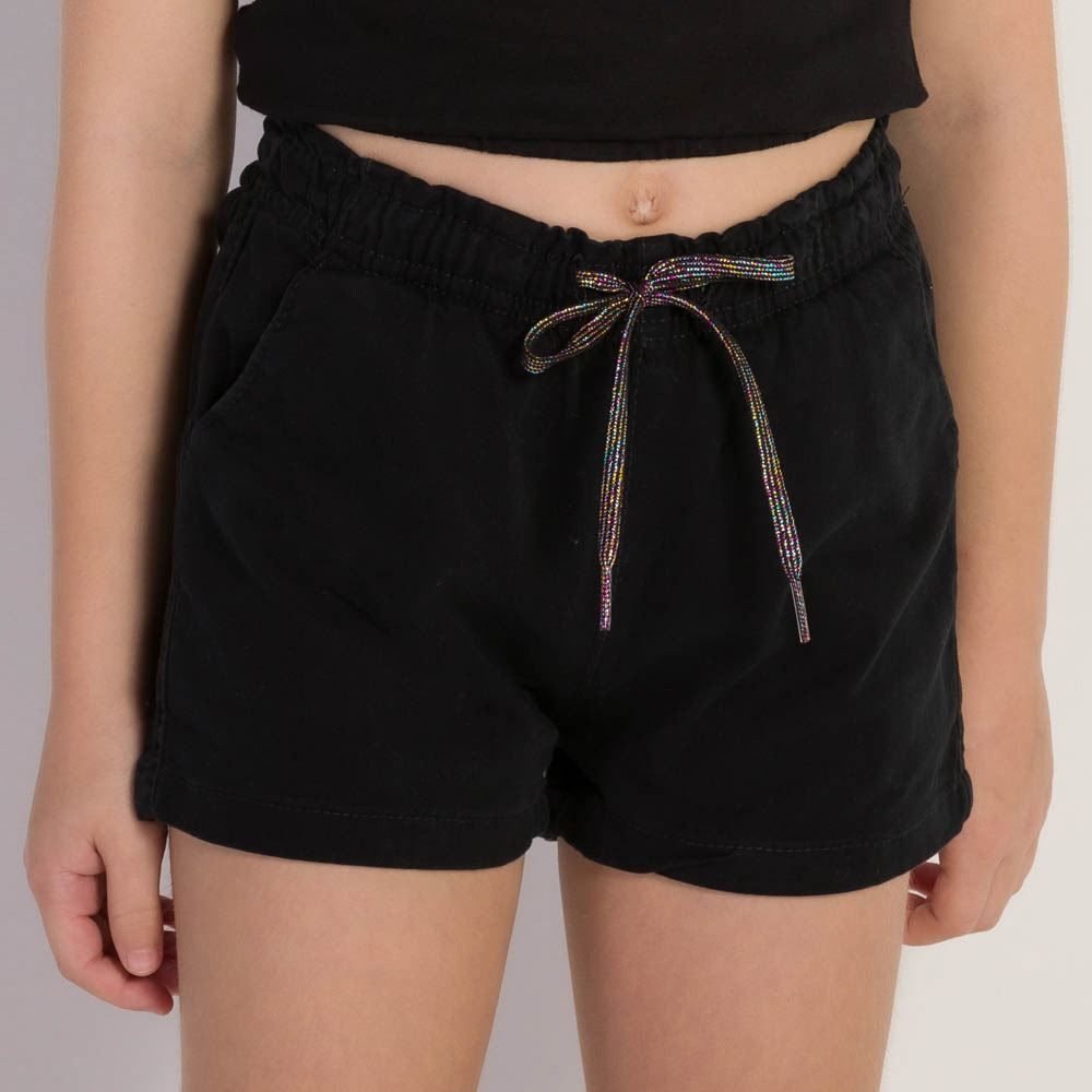 Shorts 4 a 10 anos Sarja Jogger Cordão Colors Marmelada