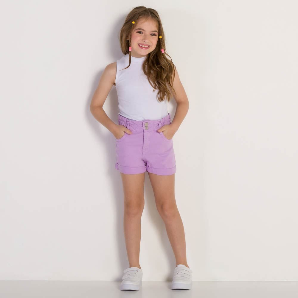 Shorts 4 a 10 anos Sarja Paperbag Marmelada