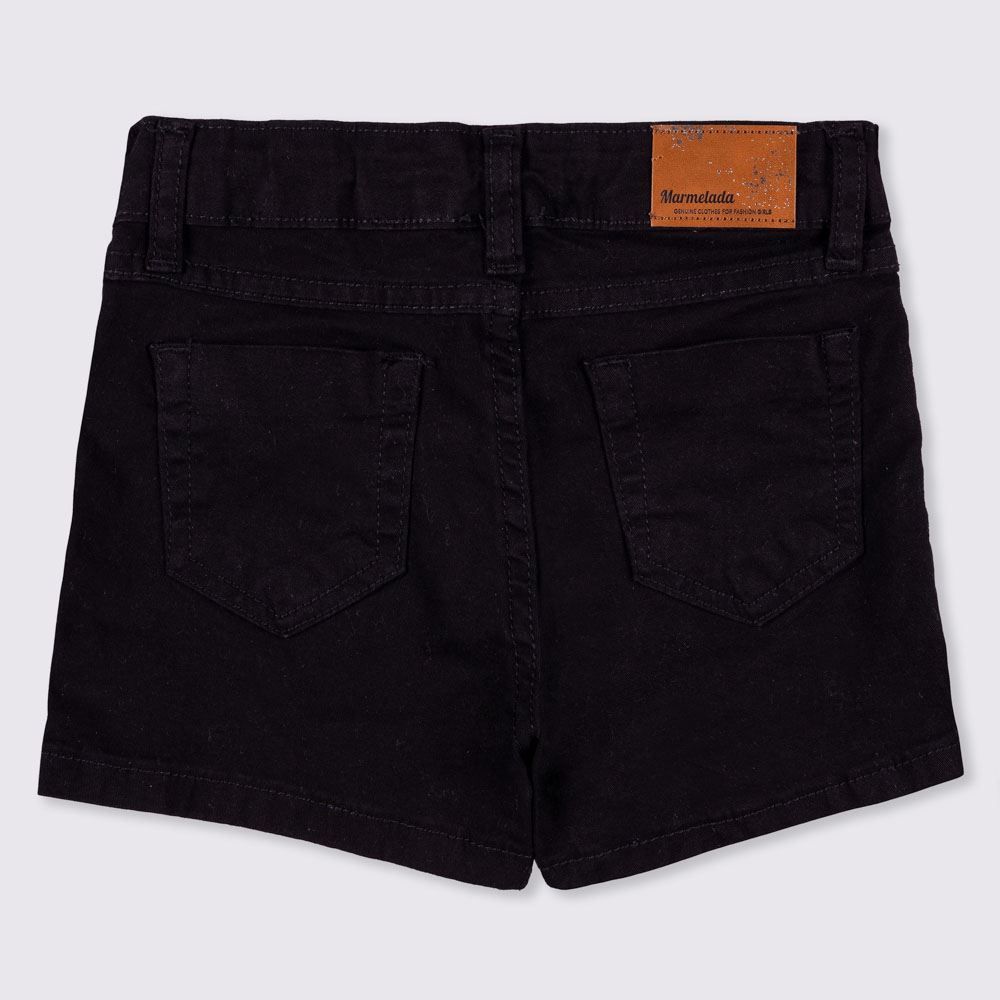 Shorts 4 a 10 anos Sarja Vista Botões Marmelada