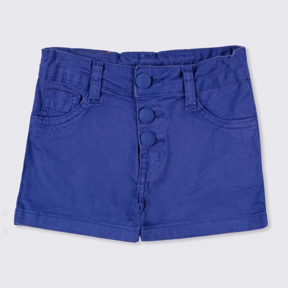 Shorts 4 a 10 anos Sarja Vista Botões Marmelada