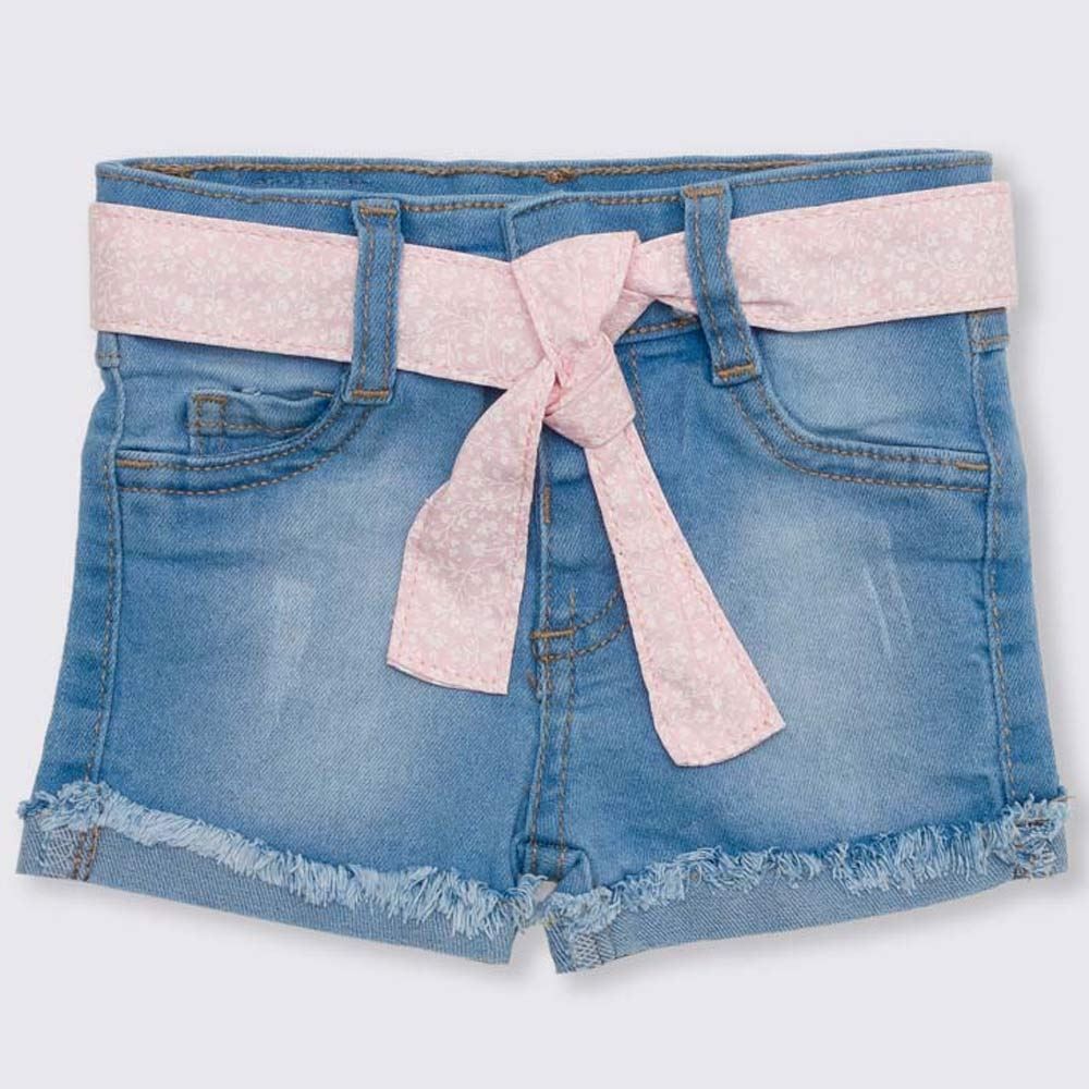 Shorts de Bebê Jeans + Barra Virada Yoyo Baby
