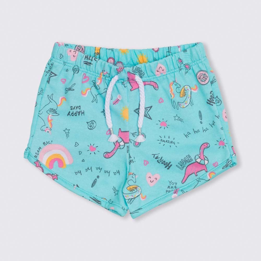 Shorts de Bebê Menina Moletinho Floral Yoyo Baby