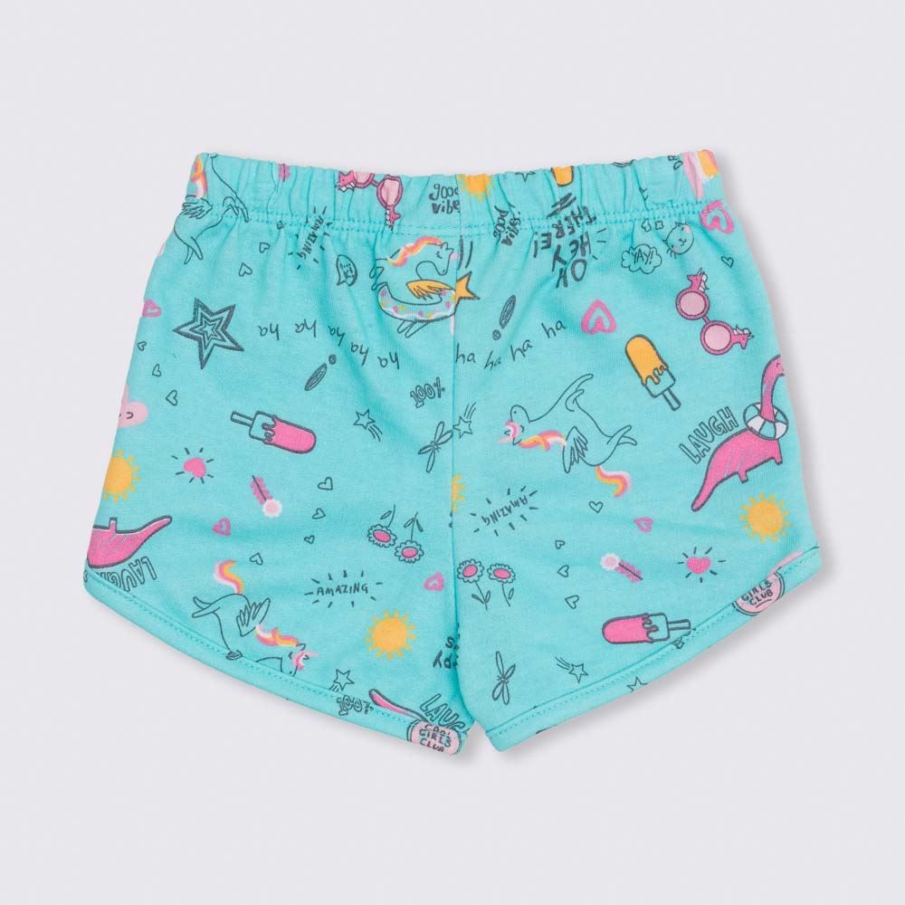 Shorts de Bebê Menina Moletinho Floral Yoyo Baby