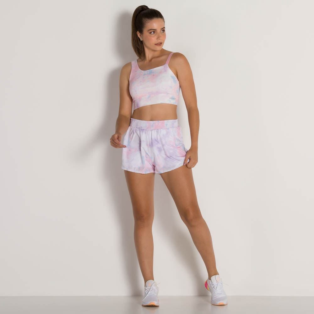 Shorts de Tactel Tye Dye Scream