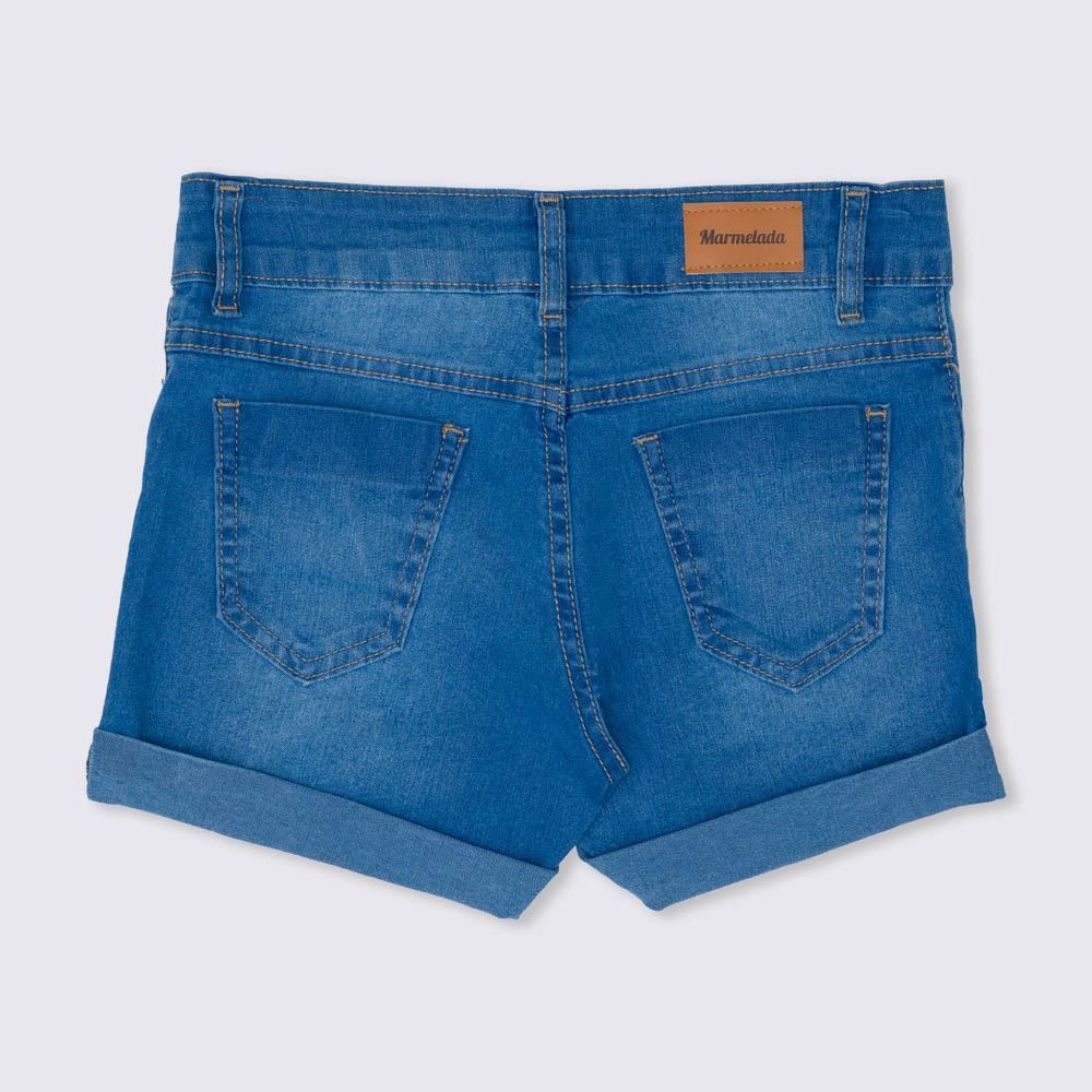 Shorts Jeans 12 a 16 anos Barras Dobradas Marmelada