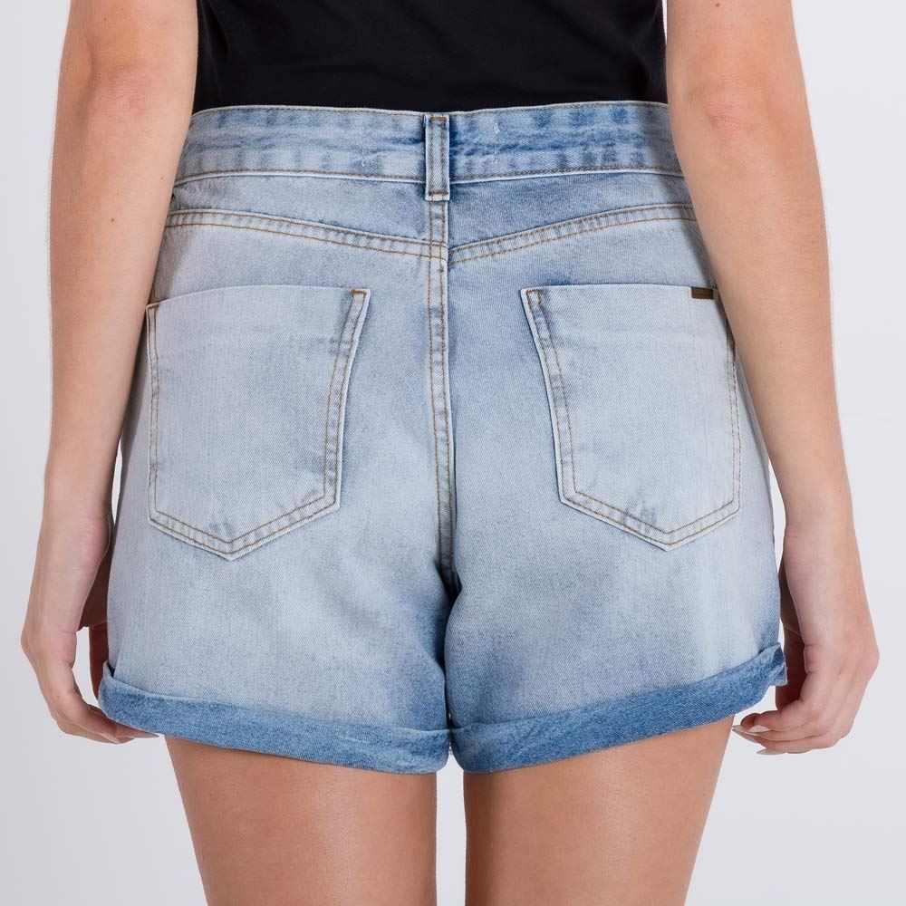 Shorts Jeans Boyfriend Barra Dobrada Patrícia Foster