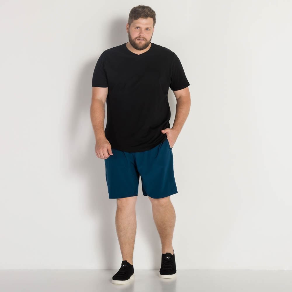 Shorts Plus Size com Elastano Liso Marc Alain Plus