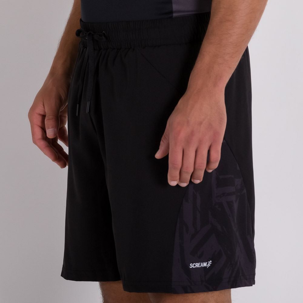 Shorts Tactel com Bolso Zíper Scream