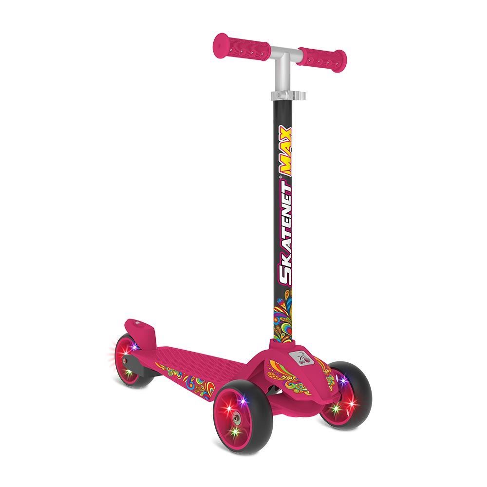 Skatenet Max Led Ajustavel Pink Brinquedos Bandeirante