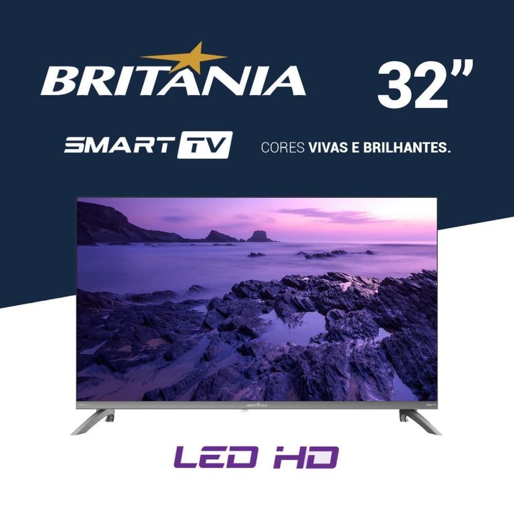 Smart Tv 32" Britânia Led Roku Tv Dolby Audio Hd