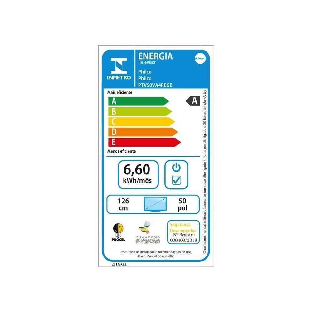 Smart Tv 50” Philco Ptv50va4regb Roku Tv Led Dolby Audio - Bivolt