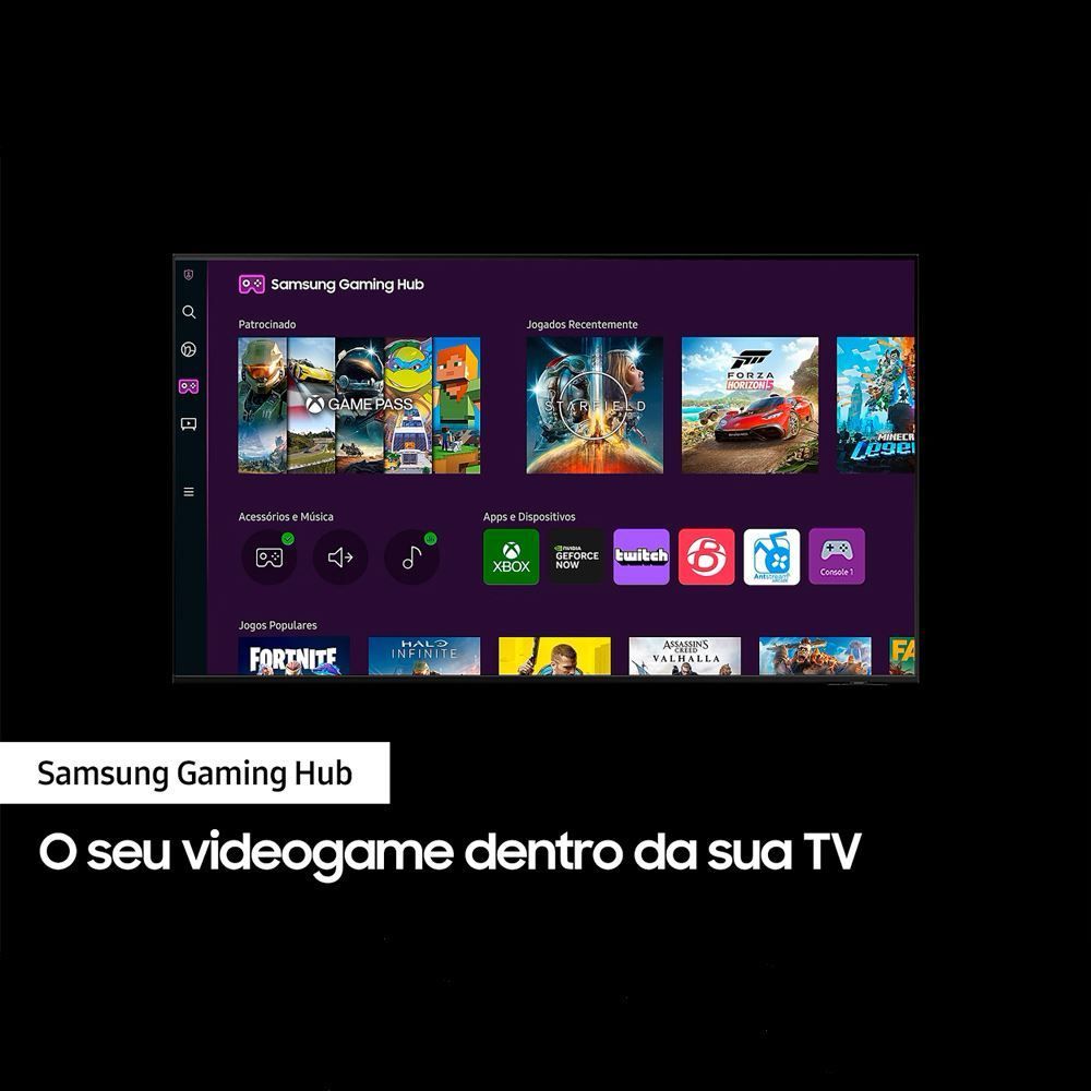 Smart Tv 50" Uhd 4K Samsung Gaming Hub 50Cu7700 - Bivolt