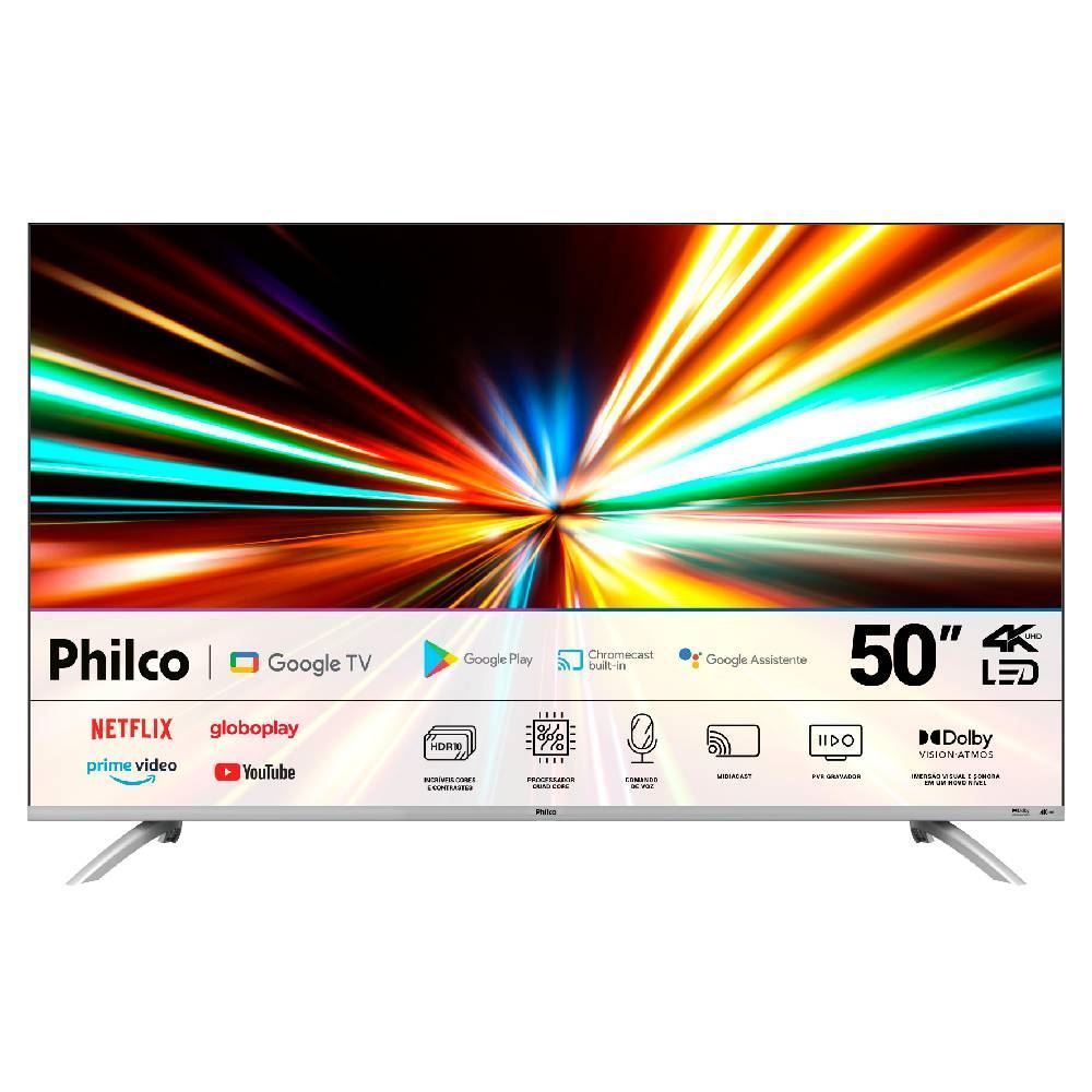 Smart Tv 50” Uhd Philco Quadcore Ptv50g2sgtssbl - Bivolt