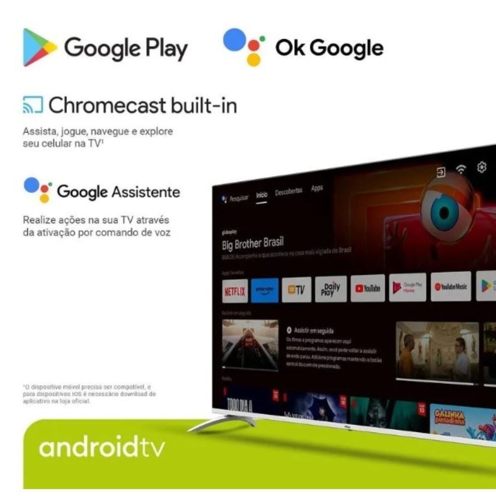 Smart Tv 58” Philco Led Android Tv 4K Ptv58g7pagcsbl